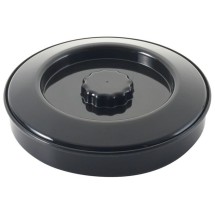 Winco PTW-7K Black Tortilla Warmer with Lid, 7-1/2" Dia x 1-7/8"H