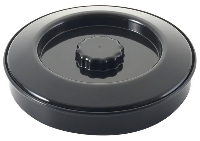 Winco PTW-7K Black Tortilla Warmer with Lid, 7-1/2" Dia x 1-7/8"H