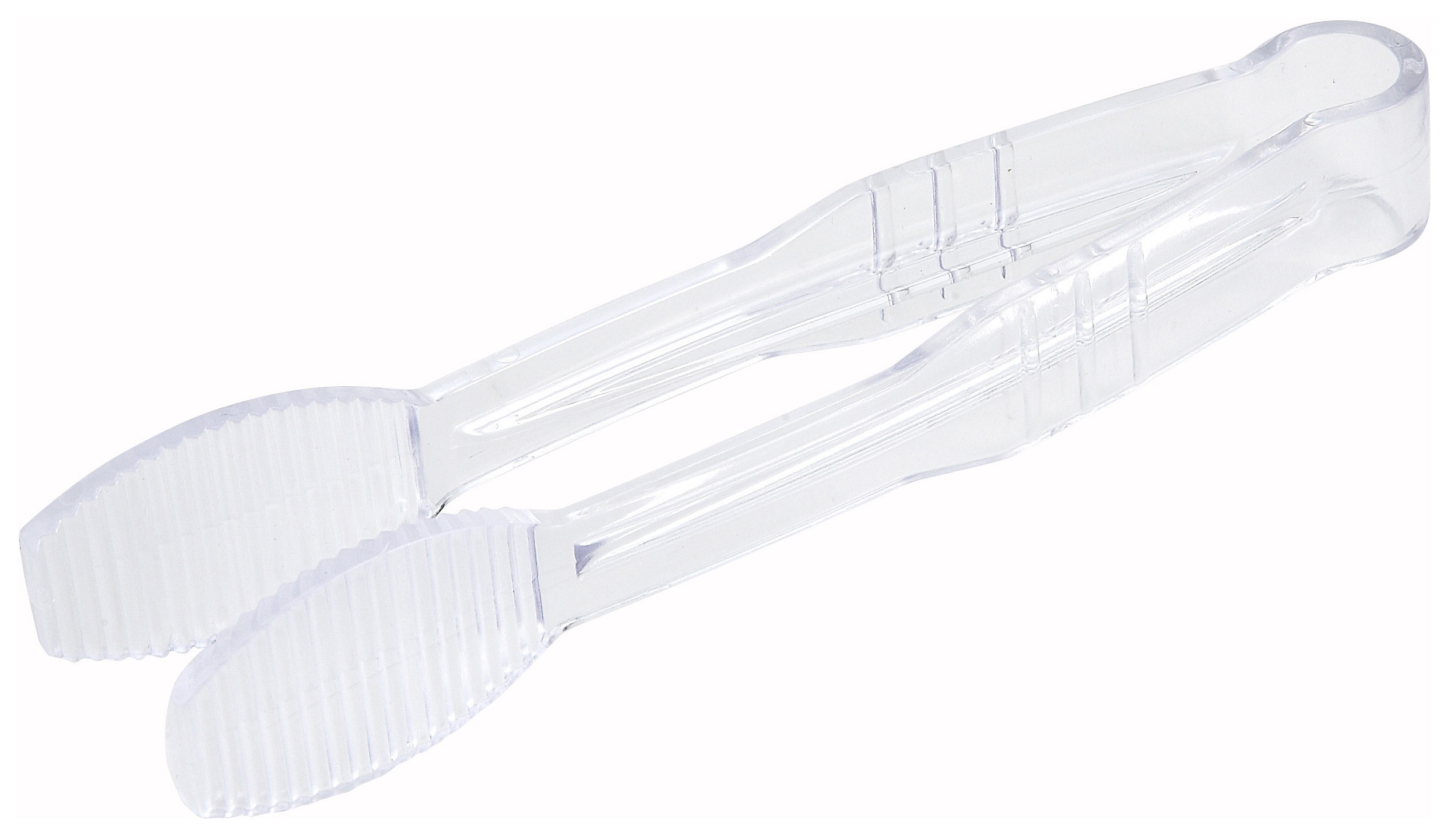 Winco PUTF-6C Clear Polycarbonate Flat-Grip Surface Tong 6"