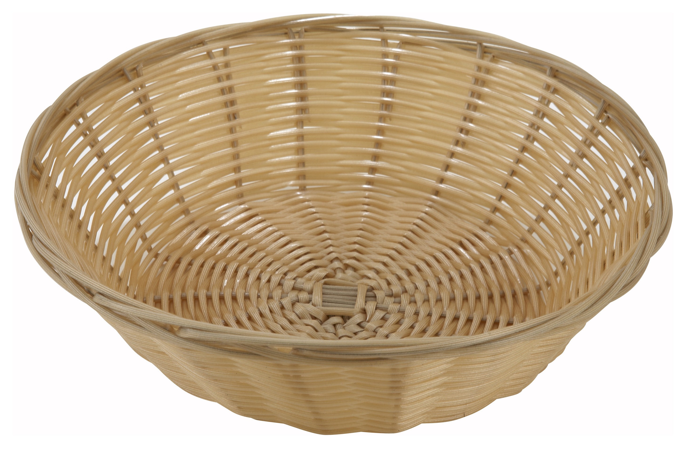 Winco PWBN-9R Round Natural Woven Basket 9" x 2-3/4"