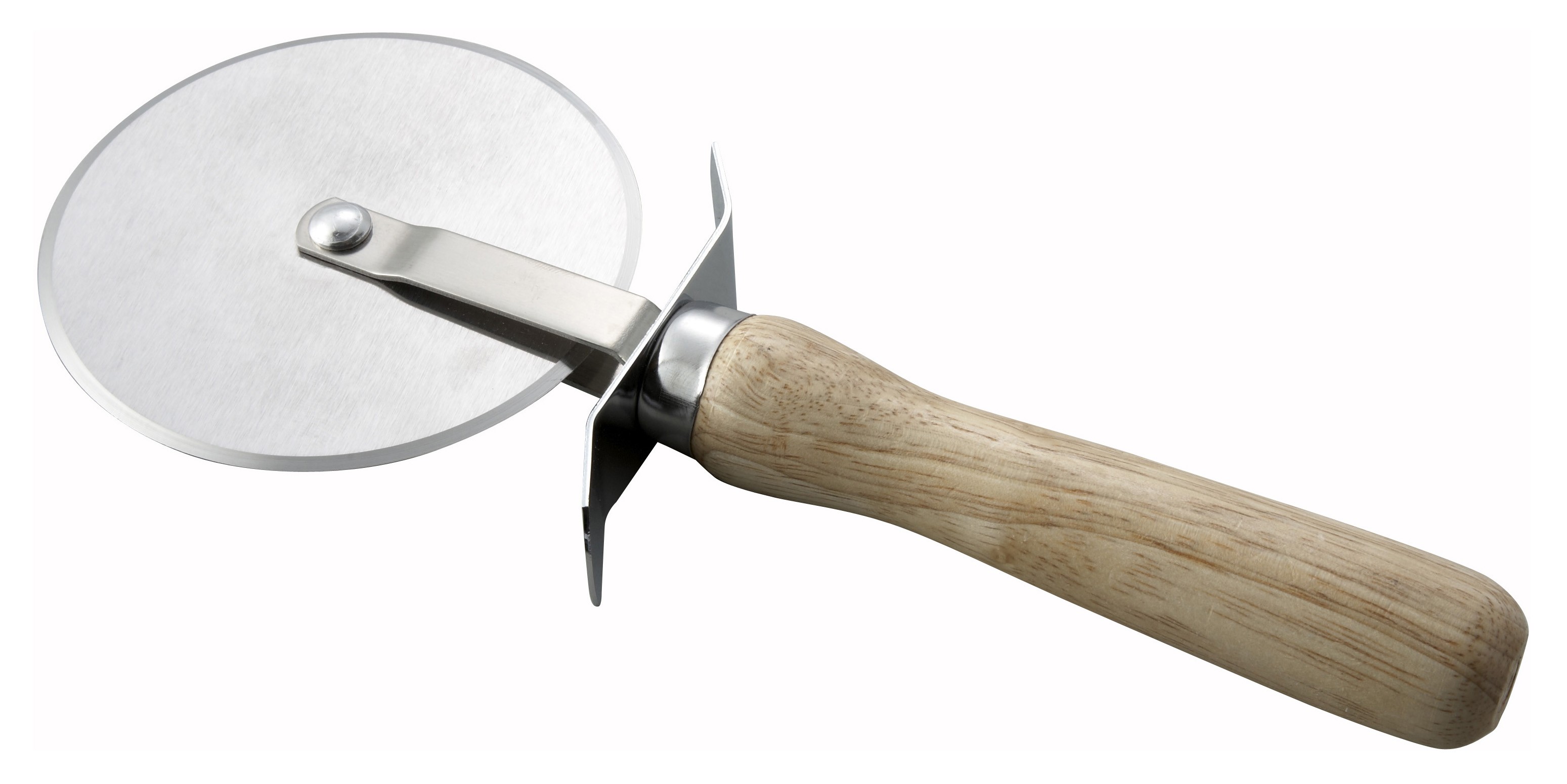 Winco PWC-4 Pizza Cutter with Wood Handle 4" Dia.