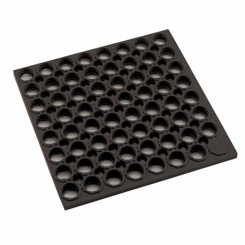 Winco RBMH-35K-R Black Grease-Proof Rubber Floor Mat, Rolled, 3' x 5' x 3/4"