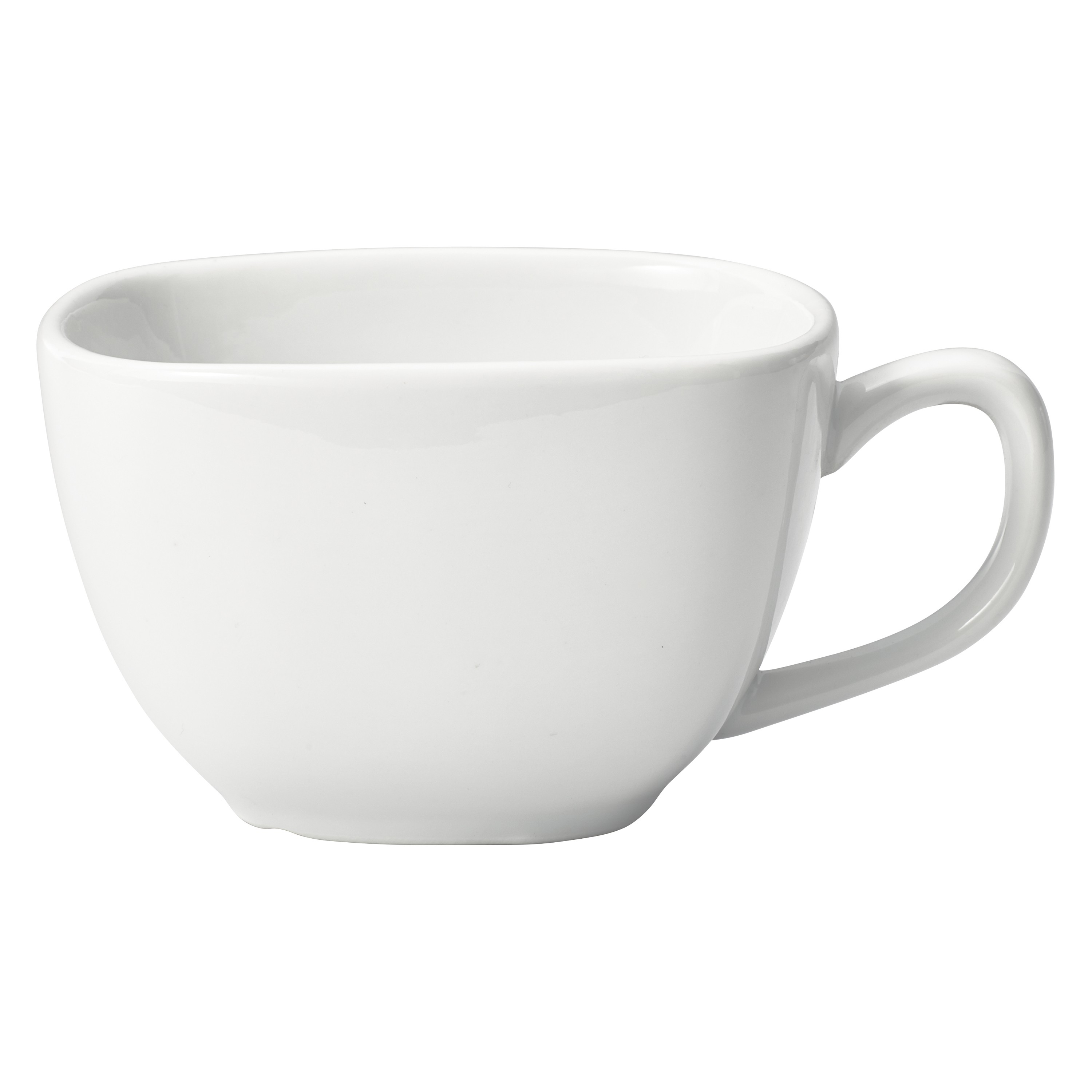 Winco RCC-8 Royalsquare Porcelain Coffee Cup, 8 oz. - 3 dozen