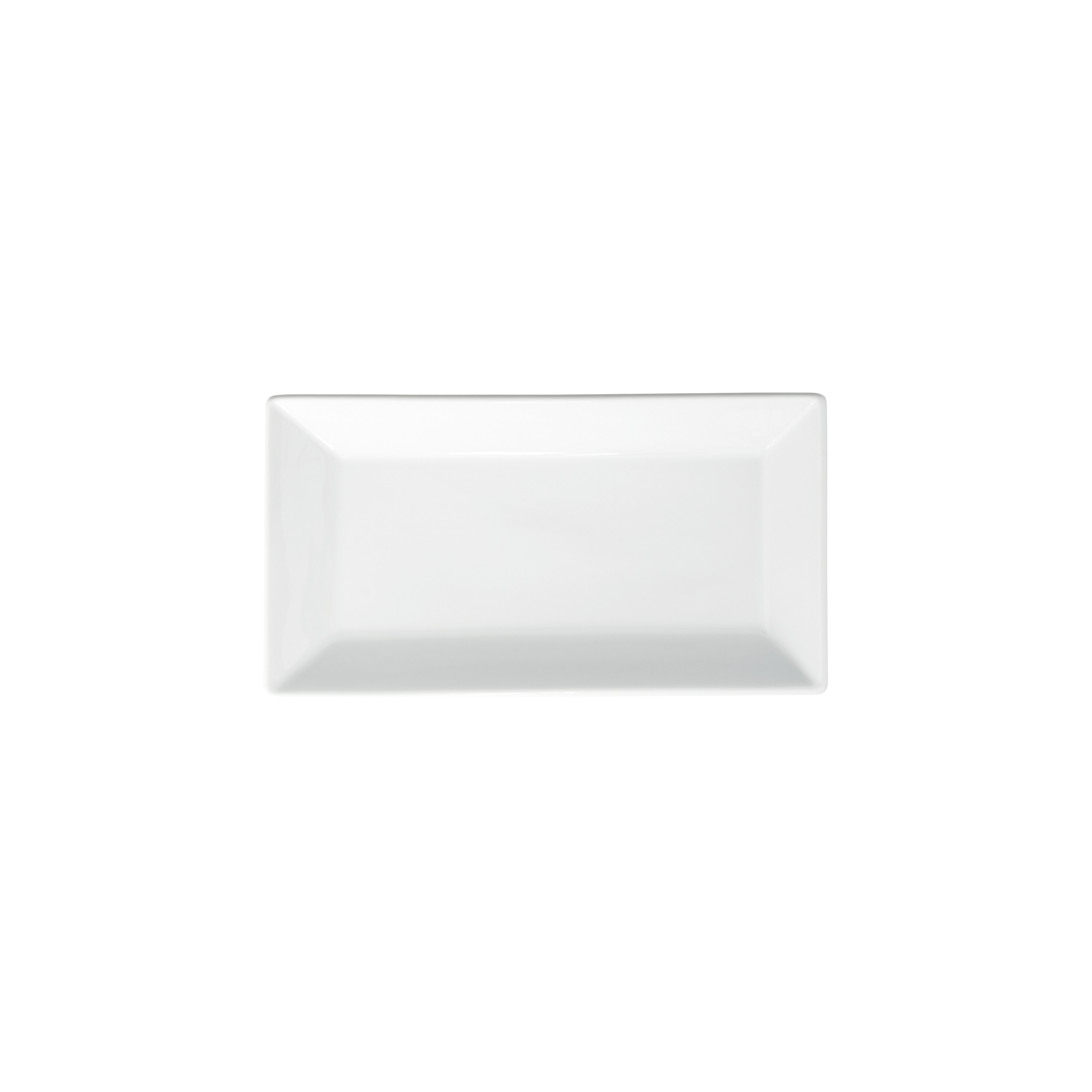 Winco RPR-10 Royalsquare Porcelain Rectangular Platter, 10"L  - 2 dozen