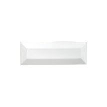 Winco RPR-115 Royalsquare Porcelain Narrow Rectangular Platter, 12"L - 3 dozen
