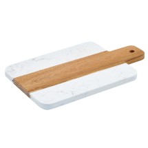 Winco SBMW-156 Marble and Wood Serving Board, 15-3/4&quot; x 6&quot;