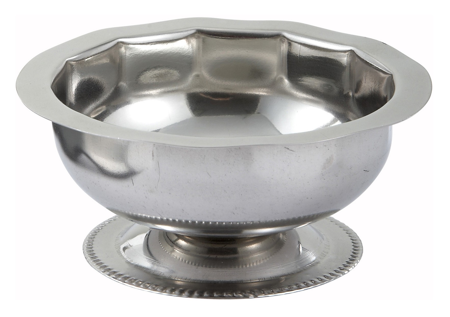 Winco SD-3 Stainless Steel 3-1/2 oz. Sherbet Dish