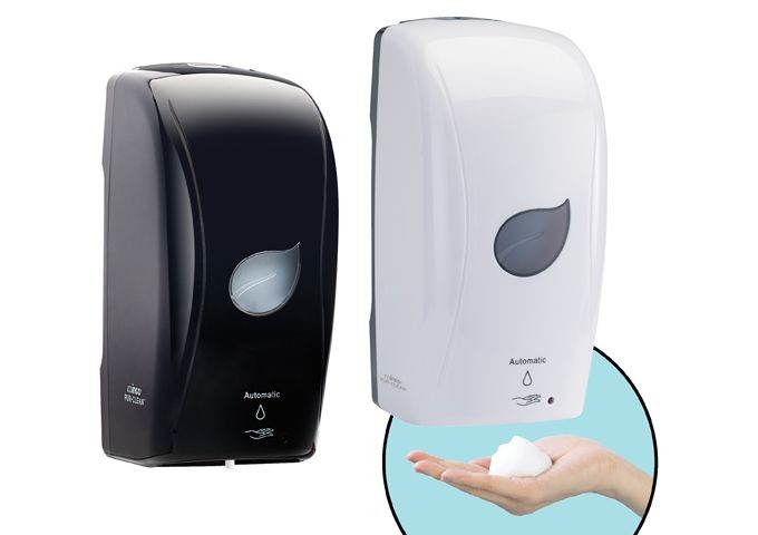 Winco SDAF-1K Black Automatic Foam Soap Dispenser, 1000ml