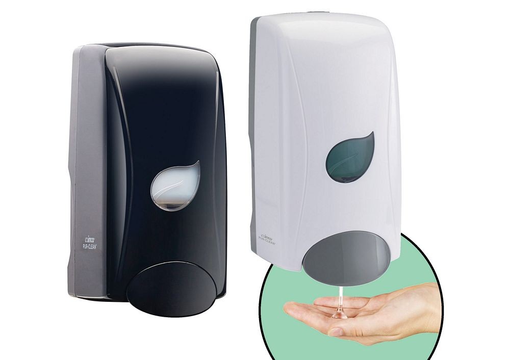 Winco SDML-1K Black Manual Liquid Soap Dispenser, 1000ml