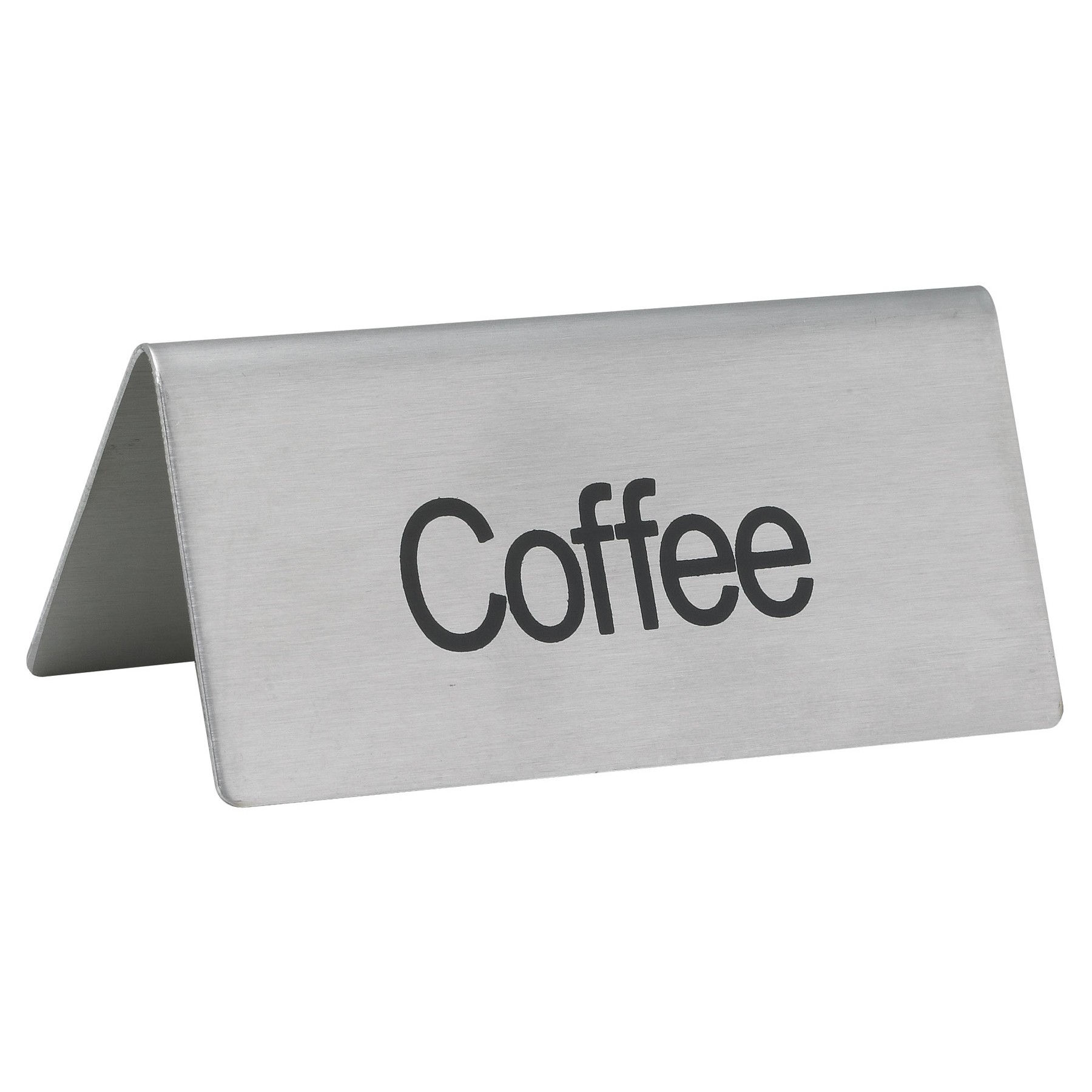 Winco SGN-103 Stainless Steel Tent Sign "Coffee"