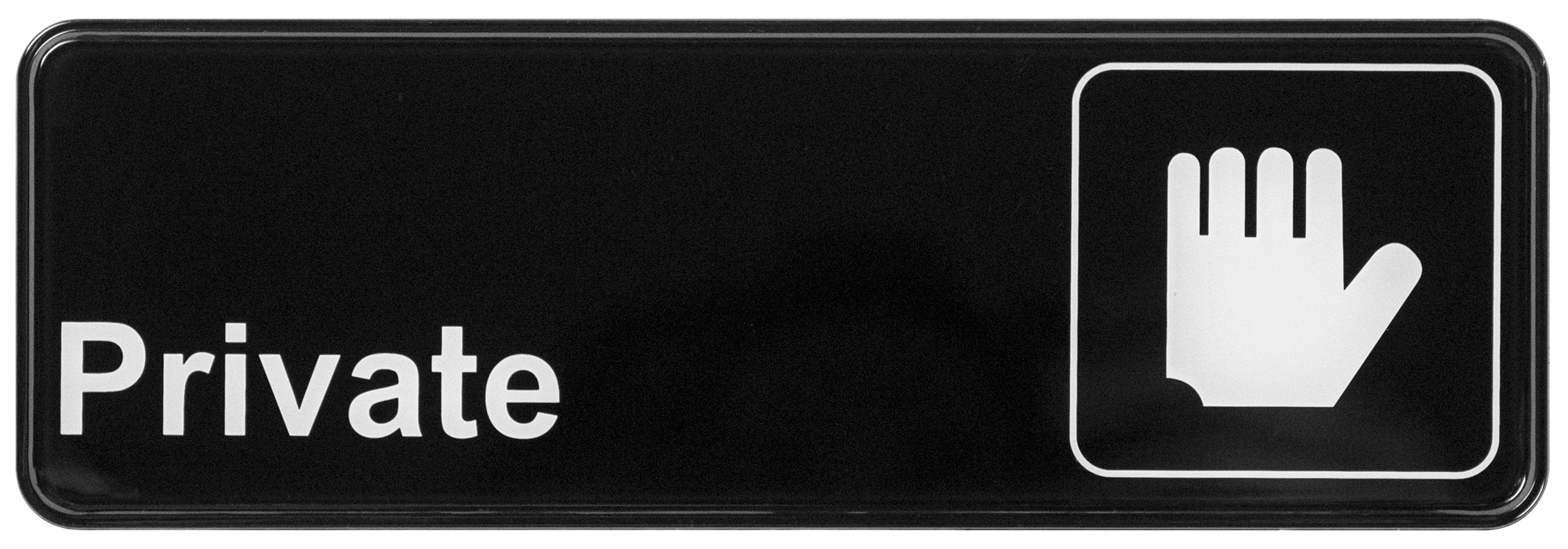 Winco SGN-304 "Private" Informational Sign, 9" x 3"