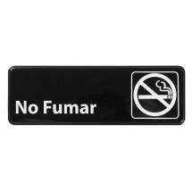 Winco SGN-364 &quot;No Smoking&quot;, Spanish Information Sign, Black, 3&quot; x 9&quot;