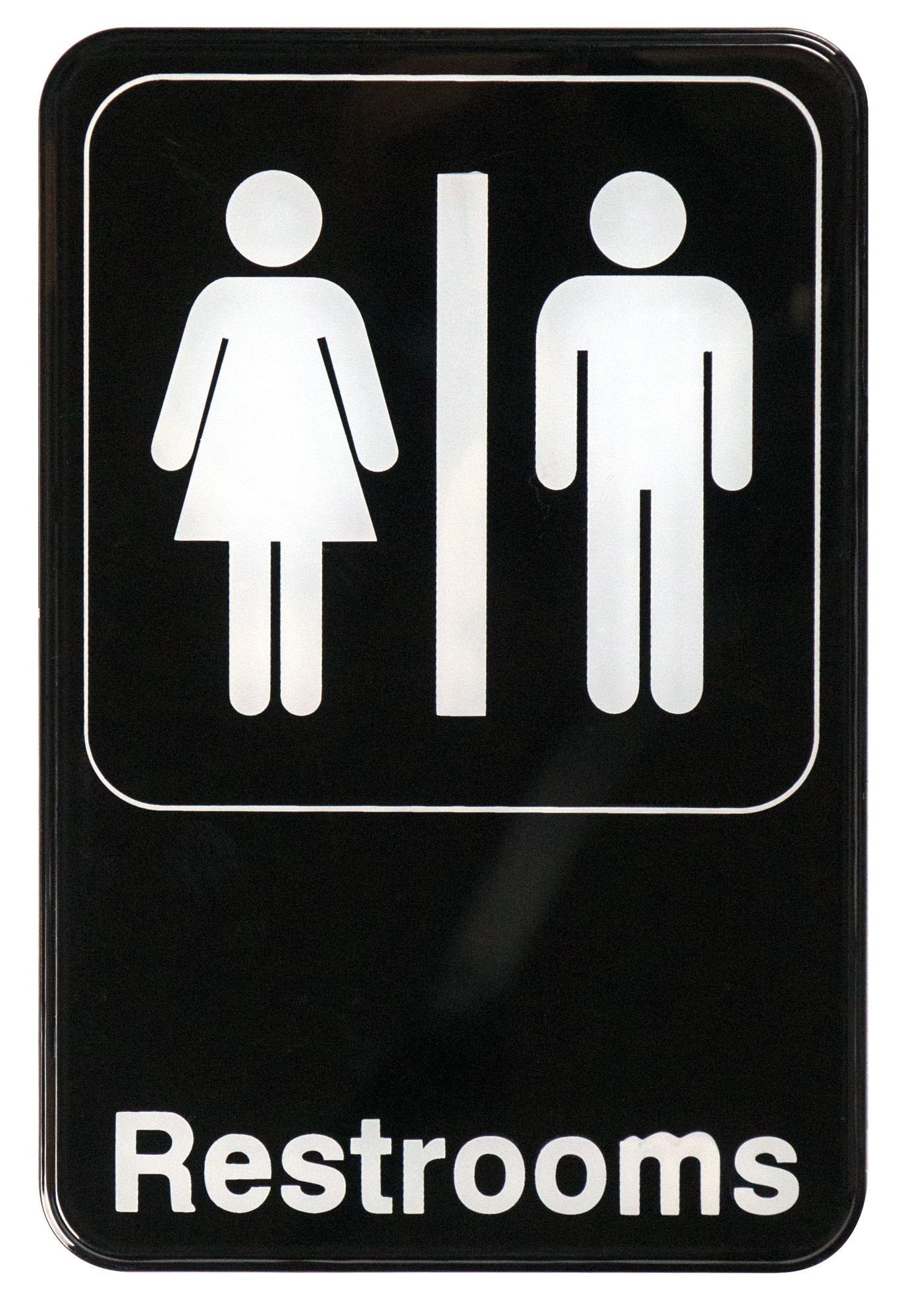Winco SGN-603 "Restrooms" Informational Sign, 9" x 6"