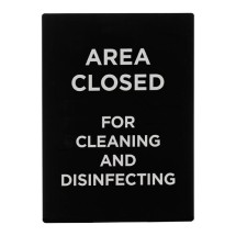 Winco SGN-807 &quot;Area Closed for Cleaning and Disinfecting&quot; Stanchion Frame Sign