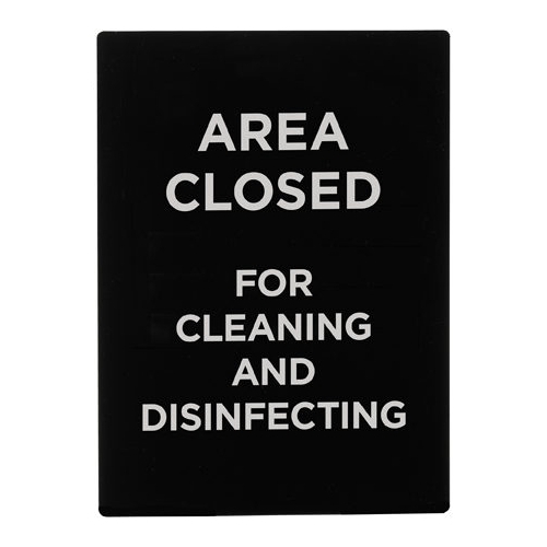 Winco SGN-807 "Area Closed for Cleaning and Disinfecting" Stanchion Frame Sign