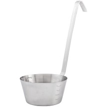 Winco SHHD-1 Stainless Steel Hooked Handle Dipper 1 Qt.