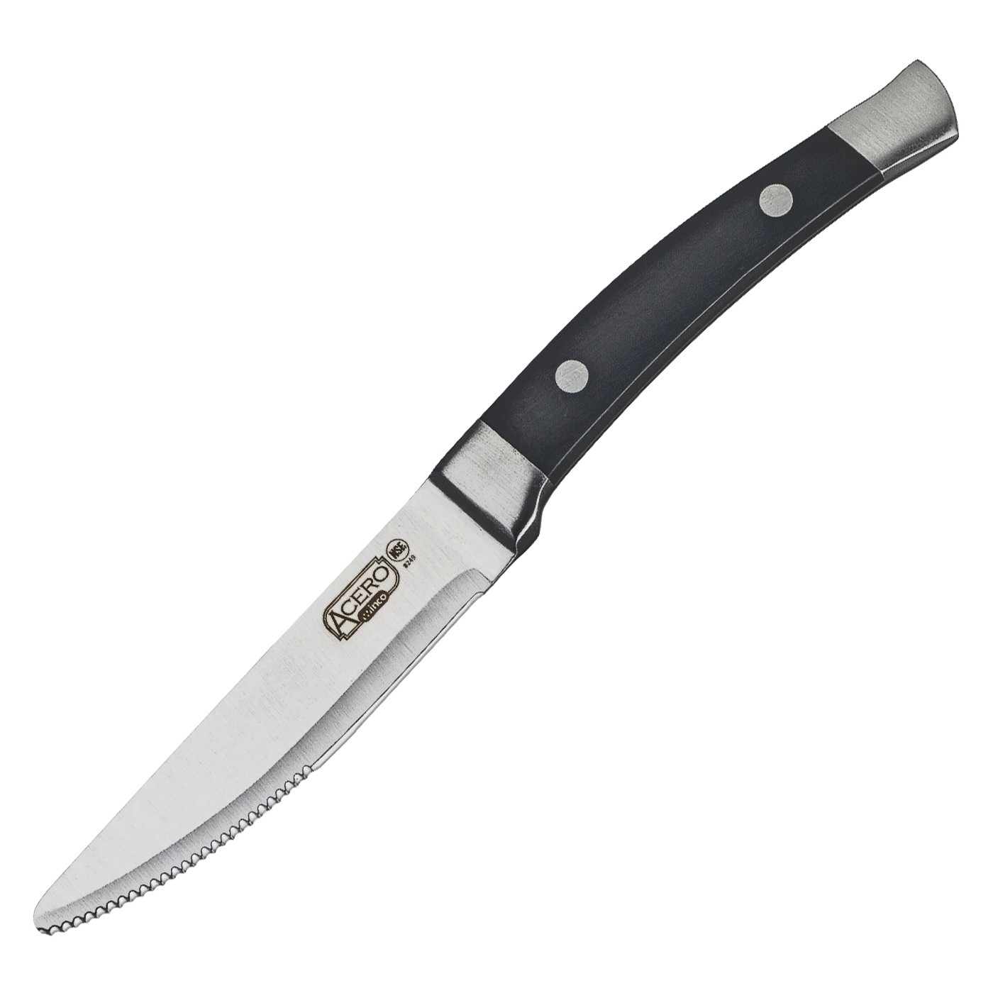 Winco SK-22 Acero Gourmet Round Tip Steak Knife 5" Blade