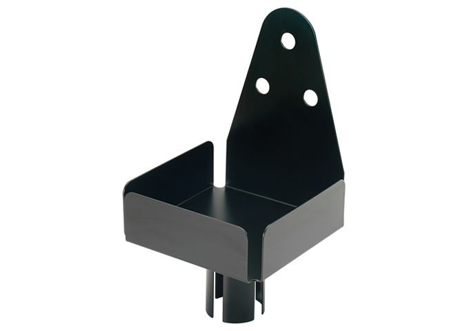 Winco SMJH-9K Black Stanchion Mount 1-Gallon Jug Holder