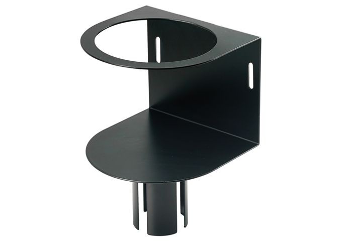 Winco SMWH-5K Black Stanchion Mount Wipes Holder