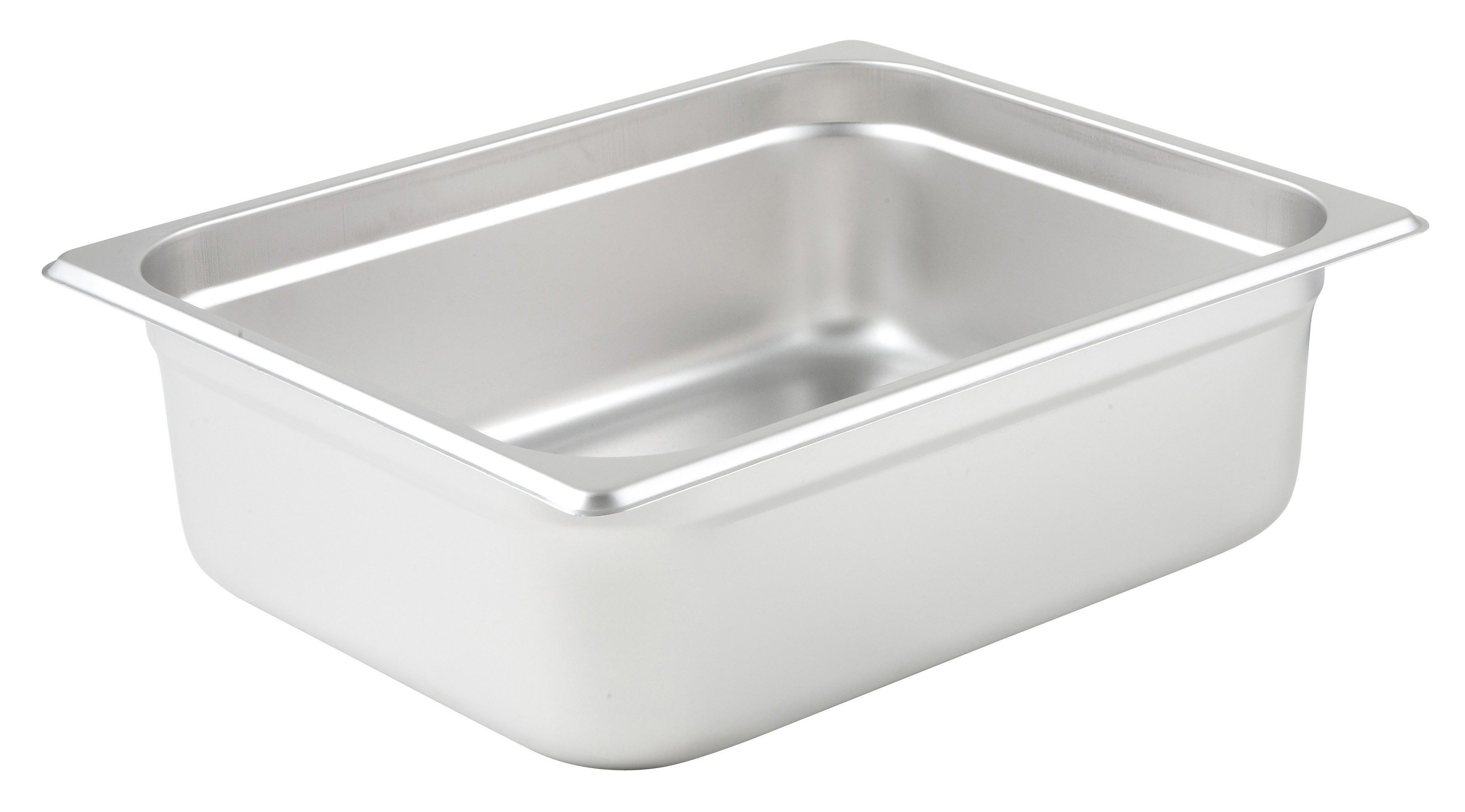 Winco SPJL-204 1/2 Size Anti-Jam 25 Gauge Steam Table Pan 4" Deep