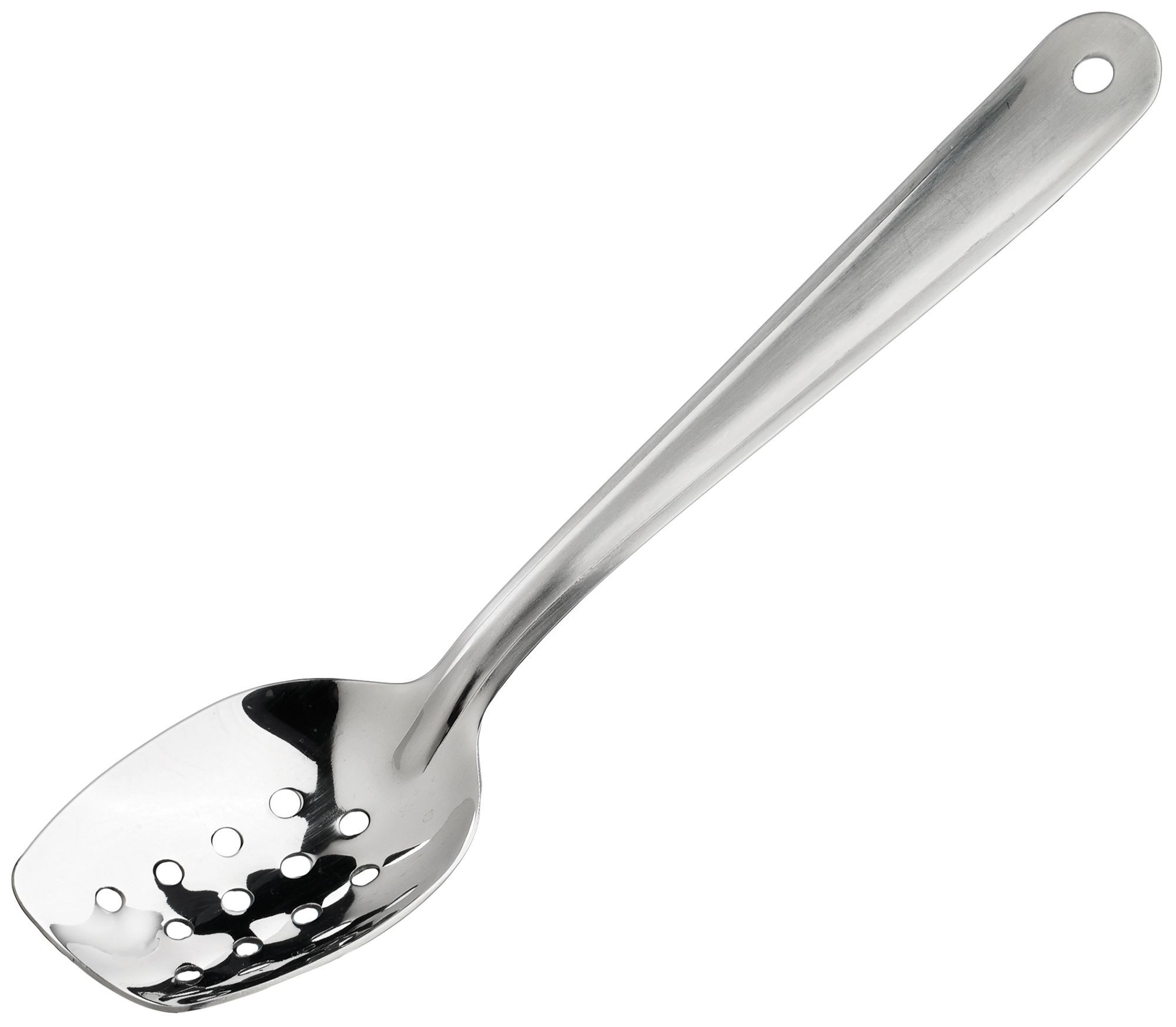 Winco SPS-P10 Slanted Perforated Plating Spoon 10"