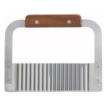 Winco SRT-7 Stainless Steel Serrator/Crinkle Cutter with Wood Handle 7"