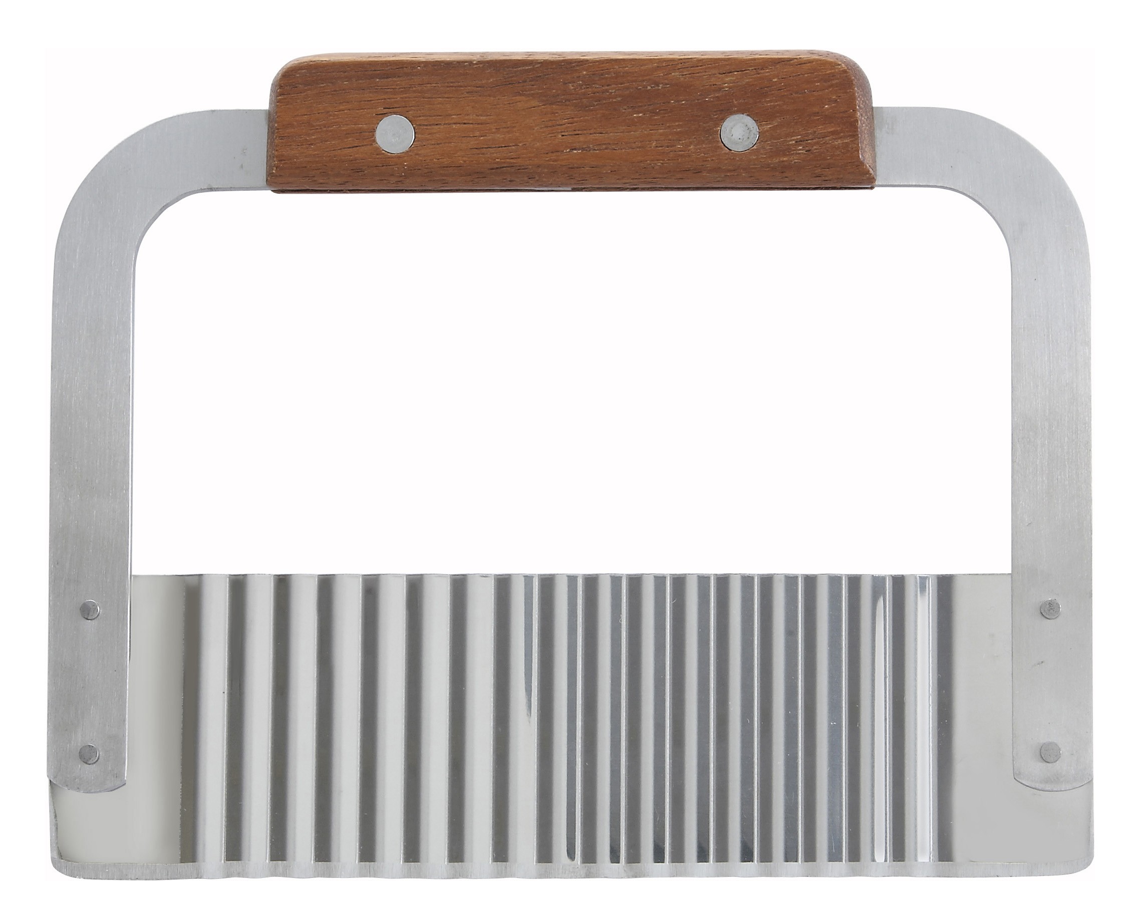 Winco SRT-7 Stainless Steel Serrator/Crinkle Cutter with Wood Handle 7"