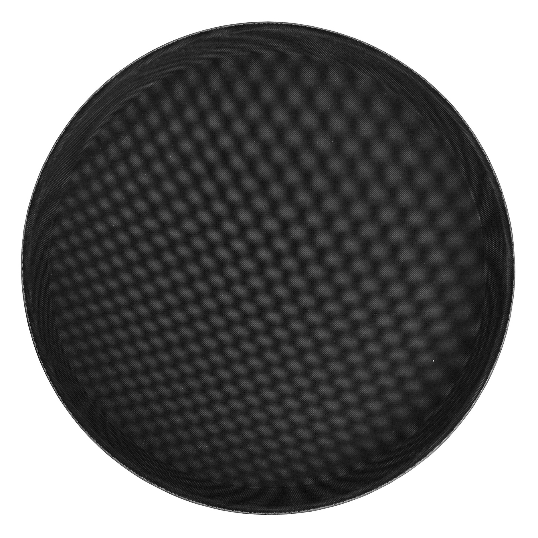 Winco TFG-11K Round Black Non-Slip Fiberglass Tray 11"