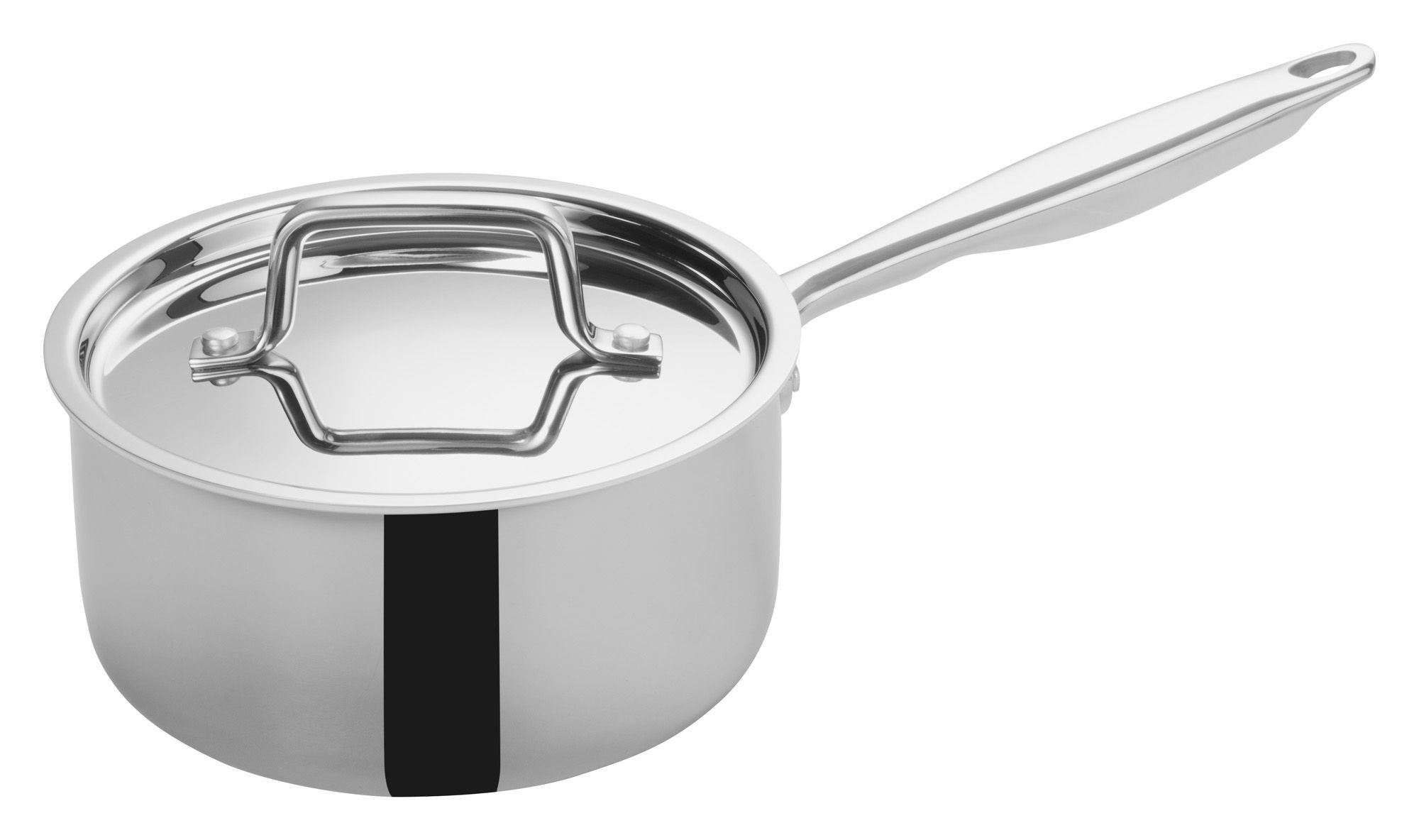 Winco TGAP-3 Tri-Ply Stainless Steel 2.5 Qt. Sauce Pan with Cover