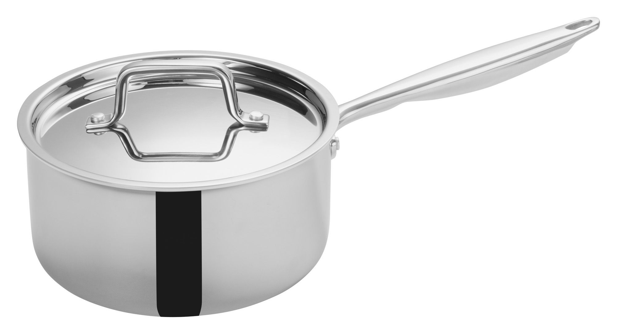 Winco TGAP-4 Tri-Ply Stainless Steel 3.5 Qt. Sauce Pan with Cover