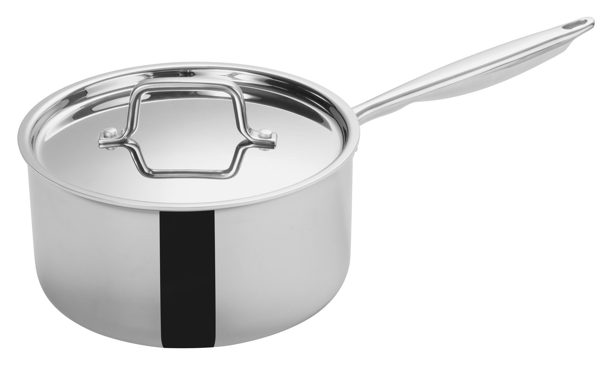 Winco TGAP-5 Tri-Ply Stainless Steel 4.5 Qt. Sauce Pan with Cover