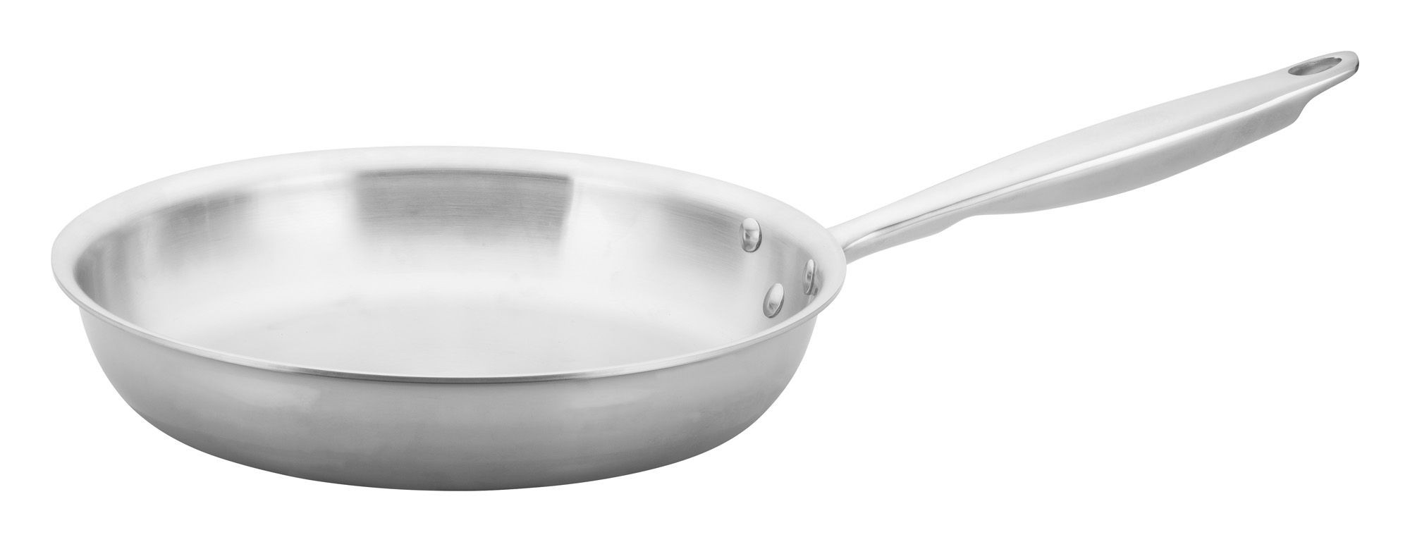 Winco TGFP-10 Tri-Ply Stainless Steel Natural Finish 10" Fry Pan