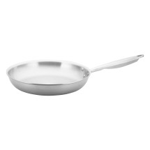 Winco TGFP-12 Tri-Ply Stainless Steel Natural Finish Fry Pan, 12&quot;