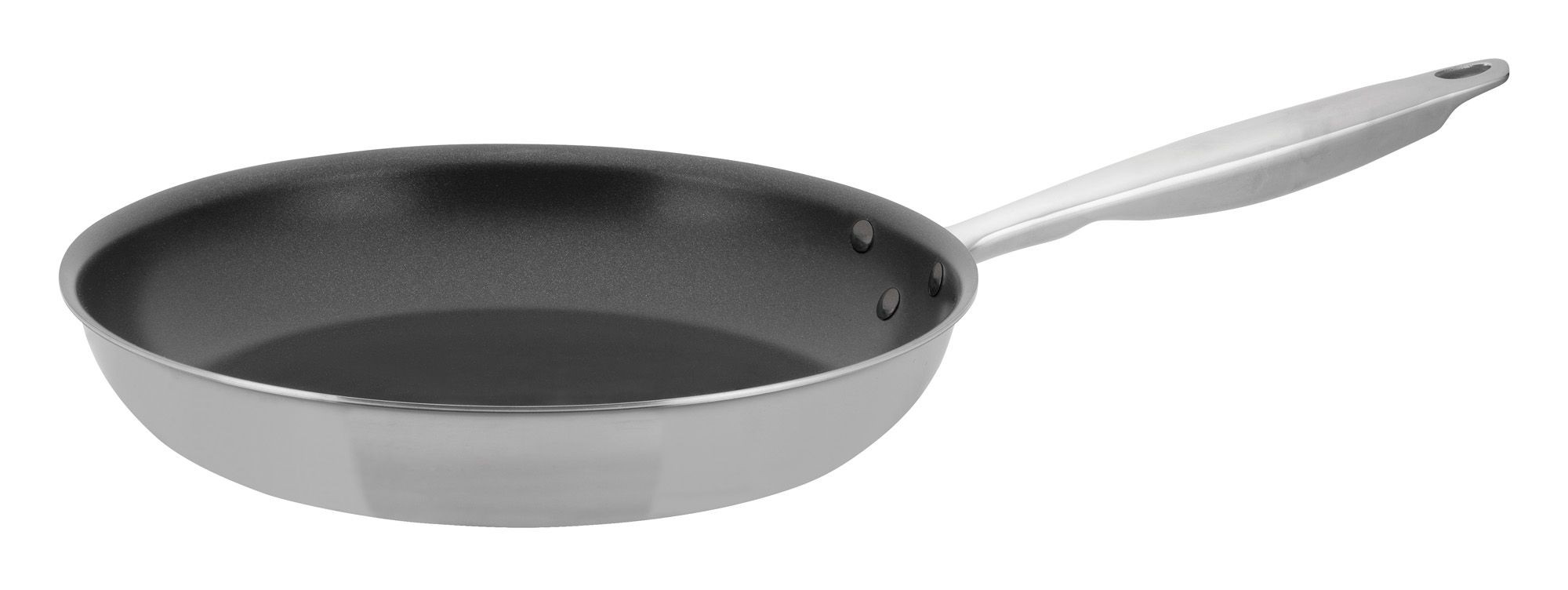 Winco TGFP-12NS Tri-Ply Excalibur Stainless Steel Non-Stick Fry Pan, 12"
