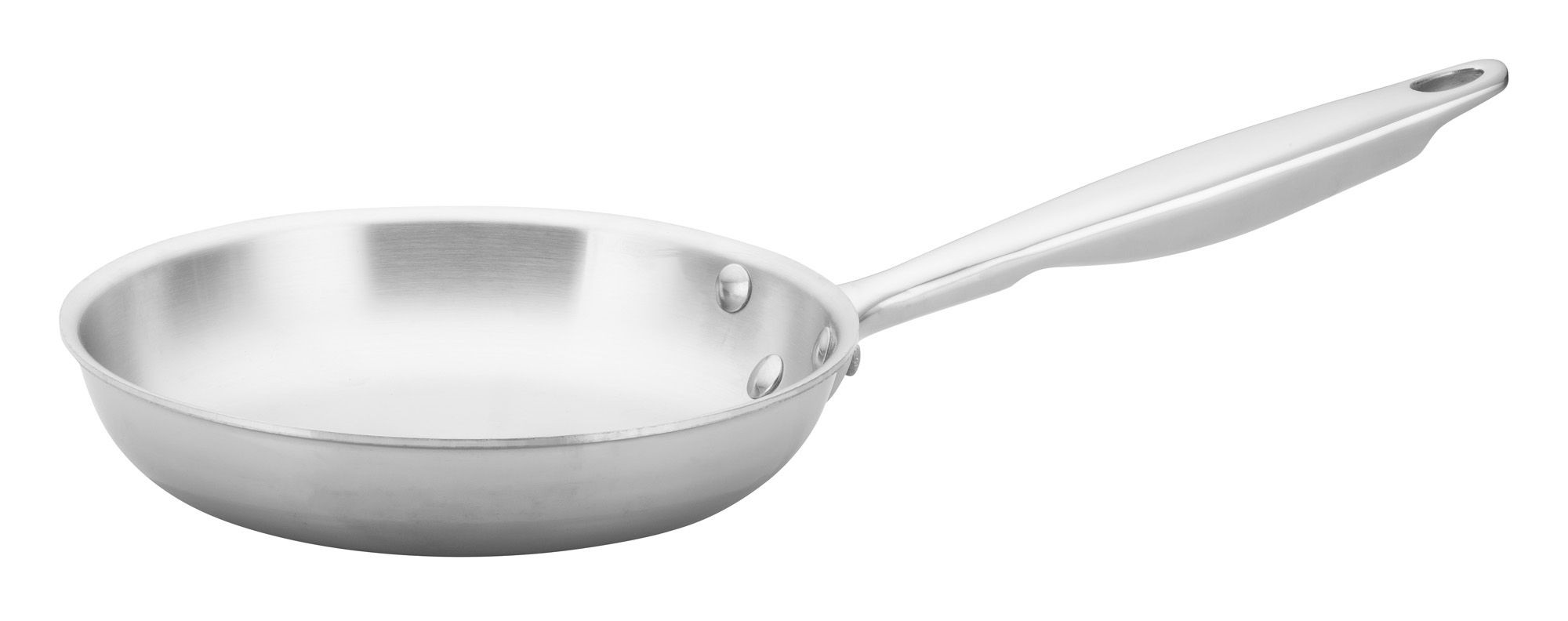 Winco TGFP-7 Tri-Ply Stainless Steel Natural Finish 7" Fry Pan