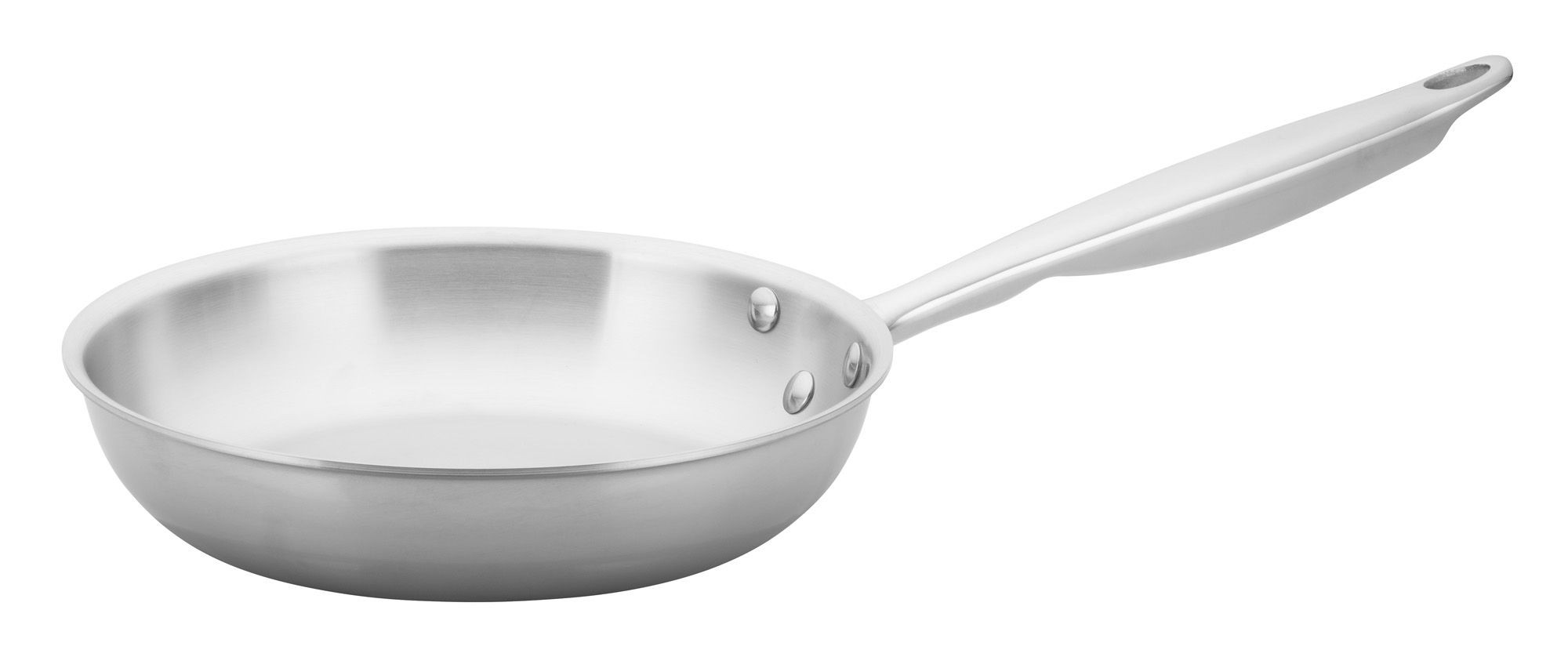 Winco TGFP-8 Tri-Ply Stainless Steel Natural Finish 8" Fry Pan