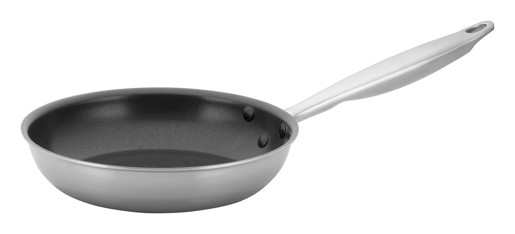 Winco TGFP-8NS Tri-Ply Excalibur Stainless Steel Non-Stick 8" Fry Pan