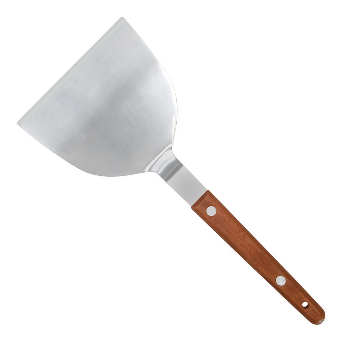 Winco TN43 Teppanyaki Turner with Wooden Handle, 4" x 3-1/2" Blade