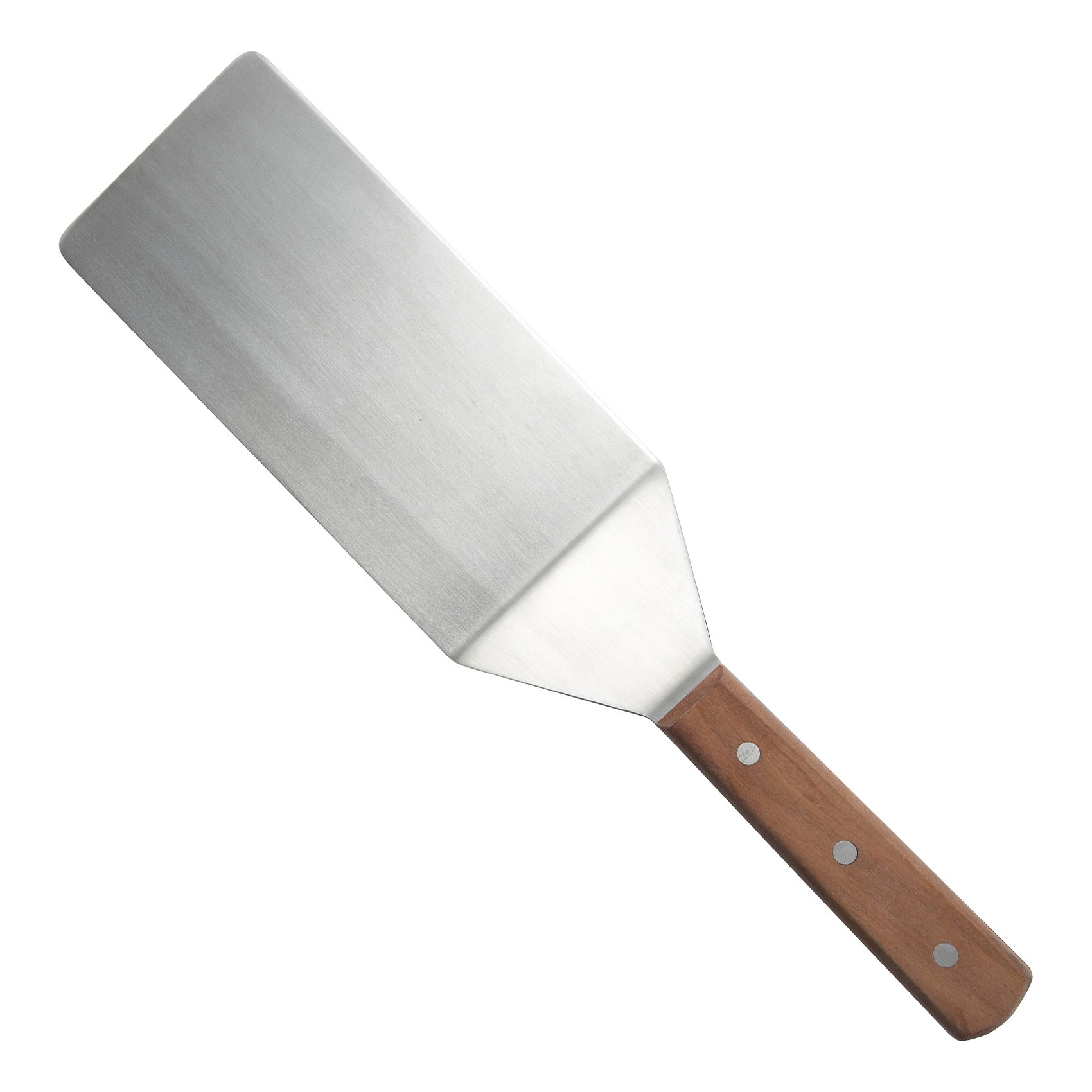 Winco TN48 Stainless Steel Turner with 4" x 8" Blade, Wooden Handle