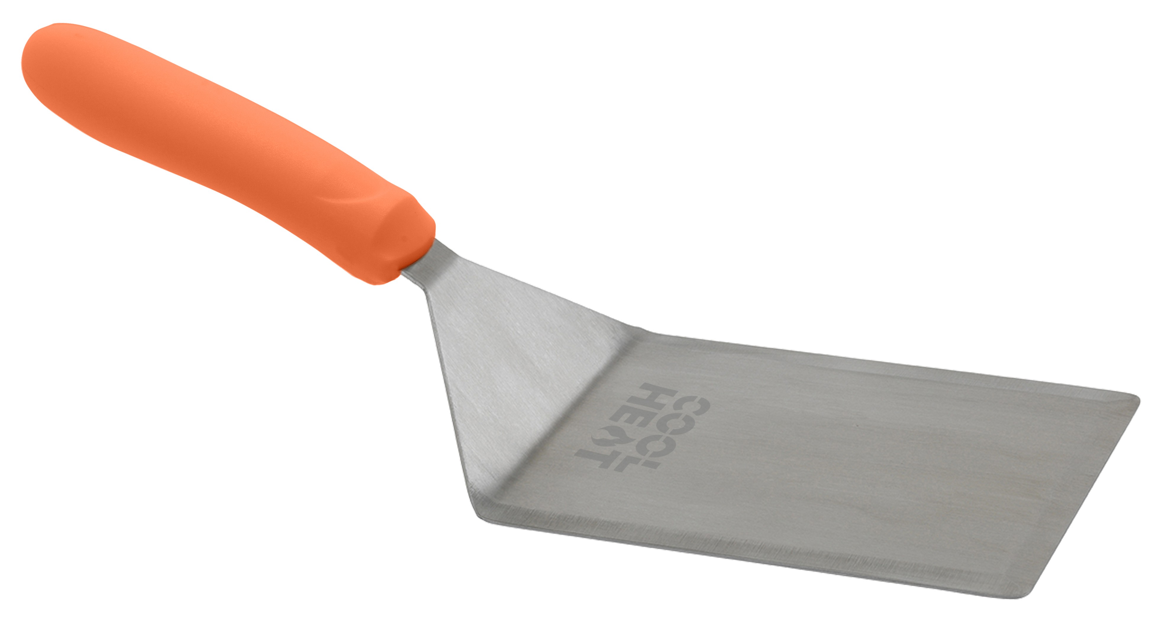 Winco TNH-63 Extra Heavy Turner with Cutting Edge and Orange Nylon Handle, 5" x 6" Blade