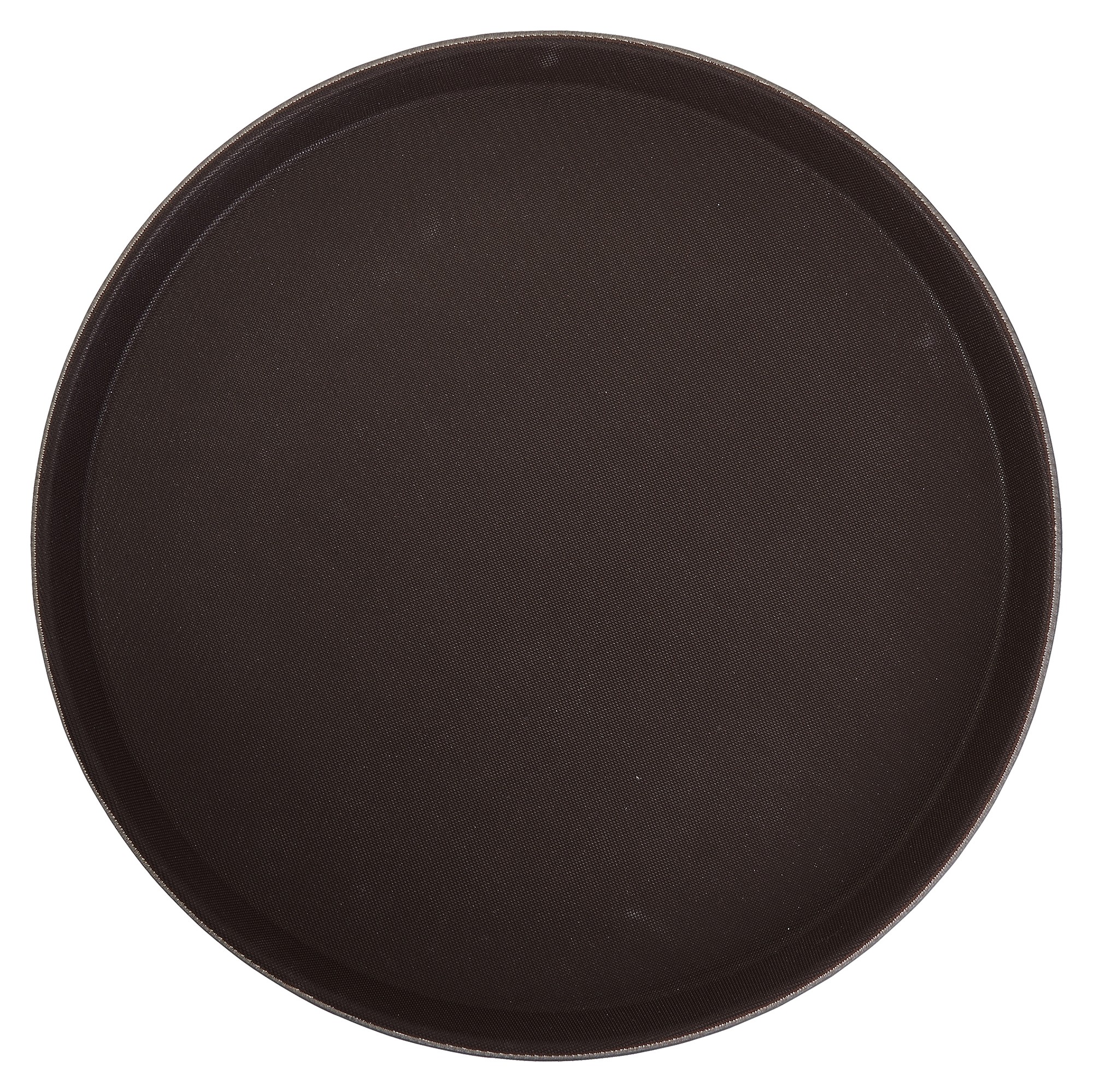 Winco TRH-14 Brown Easy Hold Round Tray 14"