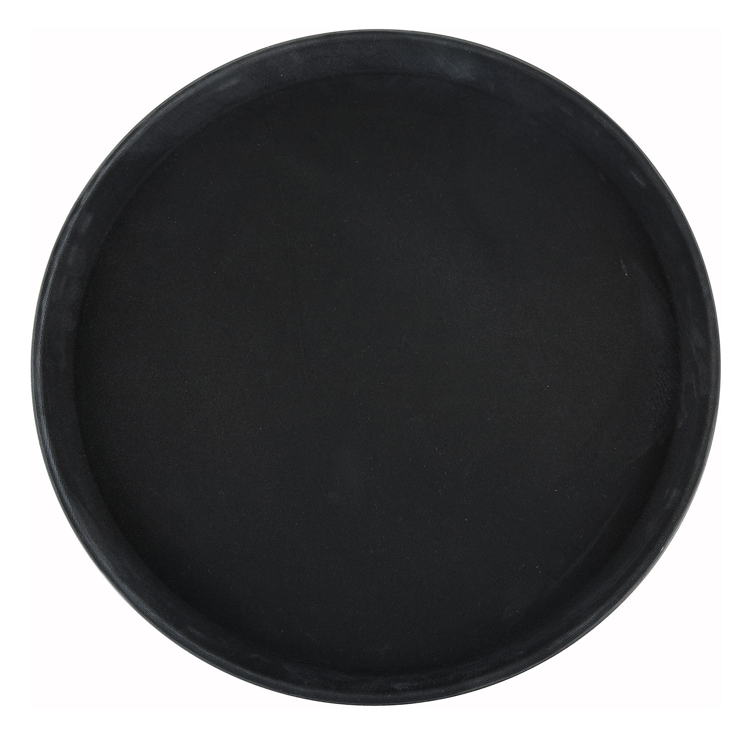 Winco TRH-14K Black Easy Hold Round Tray 14"
