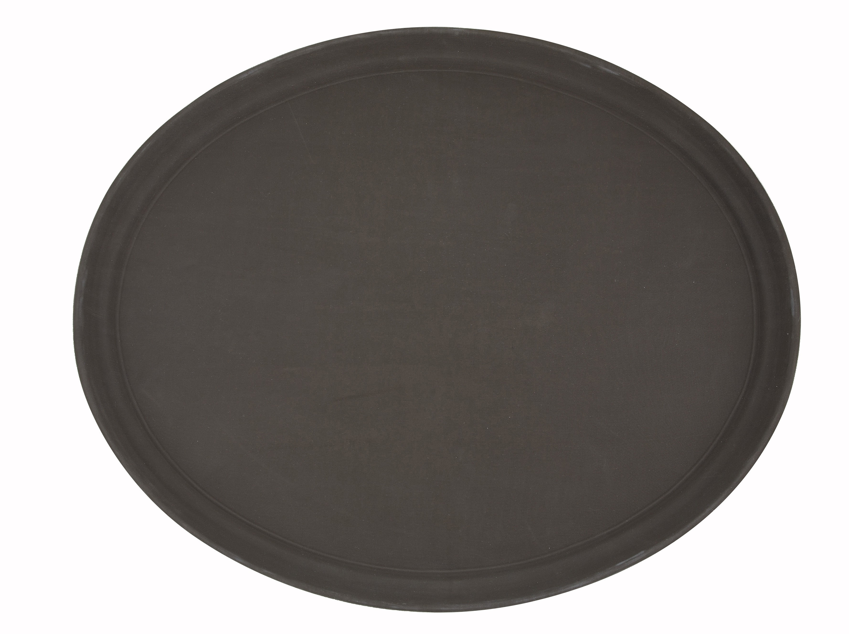 Winco TRH-2722 Brown Easy Hold Oval Tray 22" x 27"