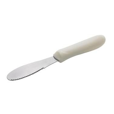 Winco TWP-31 Sandwich Spreader with White Polypropylene Handle 3-5/8"
