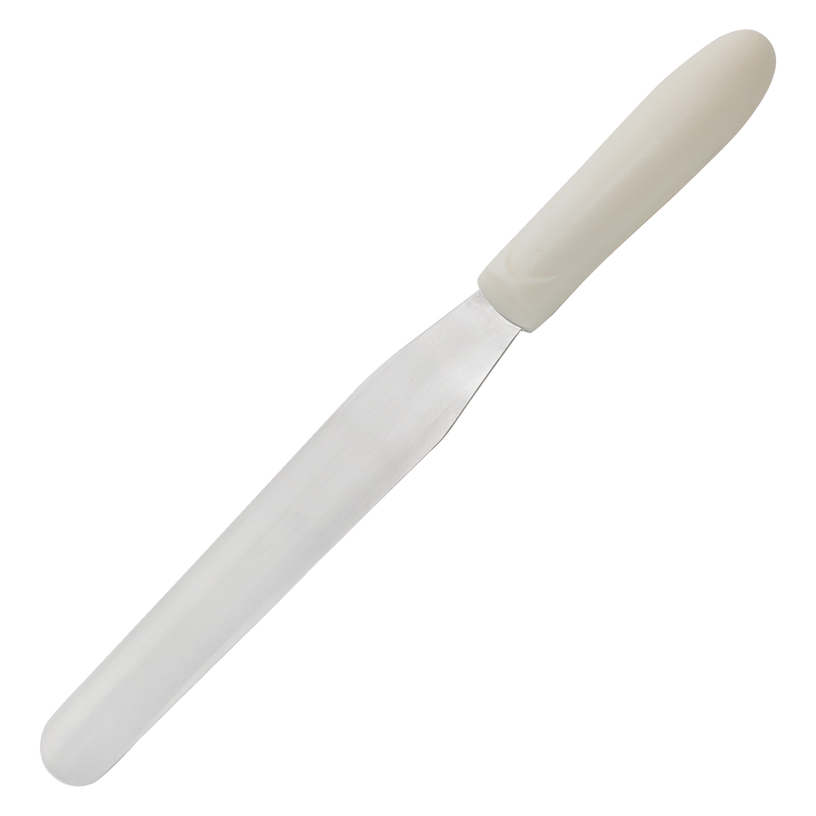 Winco TWPS-7 Bakery Spatula 7 3/4" Blade, White Polypropylene Handle