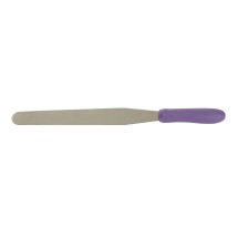Winco TWPS-9P Stainless Steel Allergen Free Bakery Spatula with Purple Handle 10&quot;