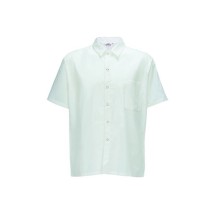 Winco UNF-1W4XL White Short Sleeve Cook Shirt, 4XL