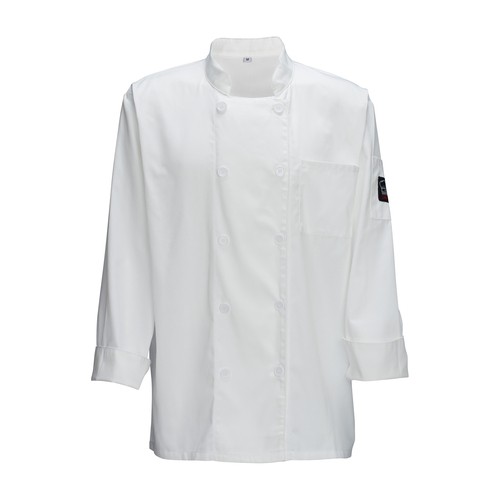 Winco UNF-5W3XL Relaxed Chef's Jacket, White, 3XL