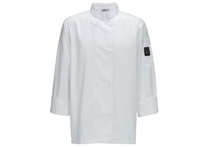 Winco UNF-6W4XL Men's White Tapered Fit Chef Jacket, 4XL