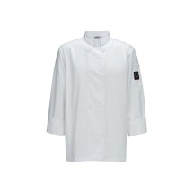 Winco UNF-6WM Men's White Tapered Fit Chef Jacket, M